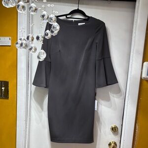 Calvin Klein Charcoal Long Sleeve Dress